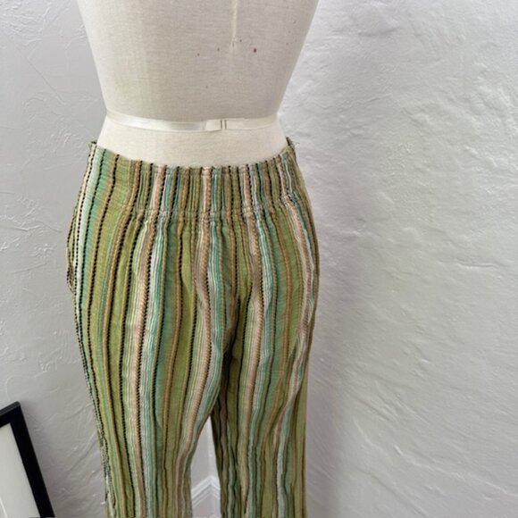 FREE PEOPLE Day's End Stripe Pants Camo Combo XS - Picture 6 of 9